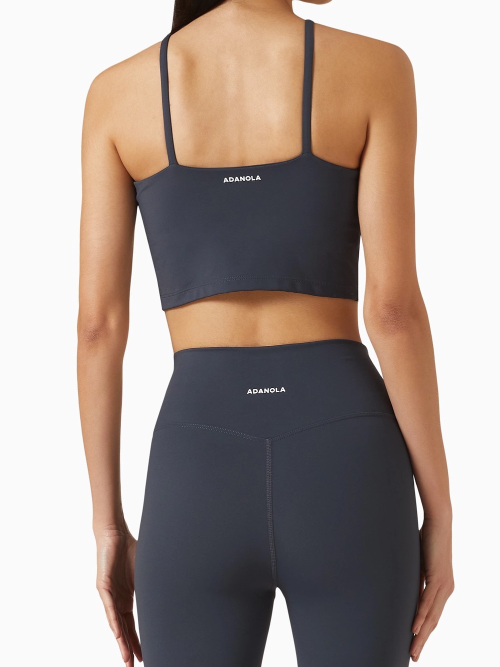 Adanola Black Activewear Set S Crop Tank High Rise Leggings Athleisur